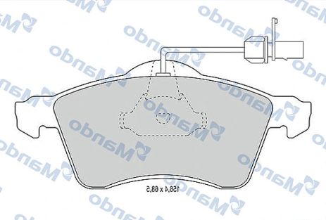 MBF015022 MANDO Гальмівні колодки до дисків MBF015022 MANDO Гальмівні колодки до дисків