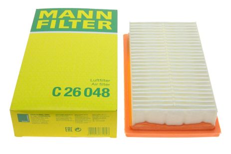 Воздушный фильтр, KIA RIO, HYUNDAI ACCENT, MANN FILTER (C26048)