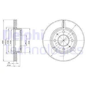 Диск тормозной NISSAN SUNNY, DELPHI (BG2565) Диск тормозной NISSAN SUNNY, DELPHI (BG2565)