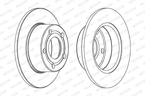 Диск тормозной SKODA SUPERB, VW PASSAT, FERODO (DDF321C)