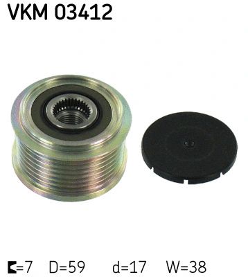Механизм свободного хода генератора, MAZDA BT-50, TOYOTA HILUX, SKF (VKM03412)