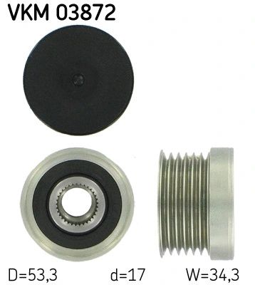 Механизм свободного хода генератора, BMW 1, SKF (VKM03872)