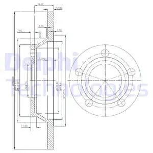 Диск тормозной AUDI A4, DELPHI (BG2987) Диск тормозной AUDI A4, DELPHI (BG2987)