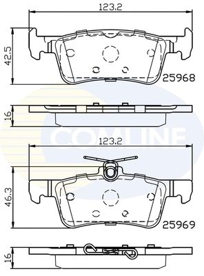 CBP02233 Comline - Гальмівні колодки до дисків CBP02233 Comline - Гальмівні колодки до дисків