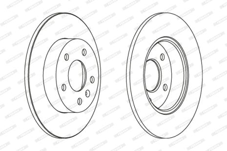 Диск тормозной TOYOTA CELSIOR, CHEVROLET ZAFIRA, FERODO (DDF1044)