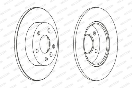 Диск гальмівний TOYOTA CELSIOR, CHEVROLET ZAFIRA, FERODO (DDF1044)