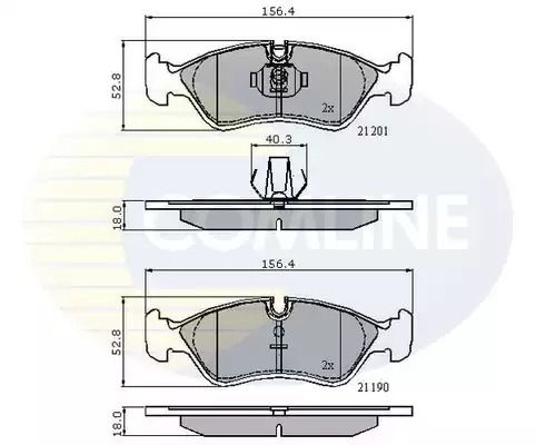 CBP01007 Comline - Гальмівні колодки до дисків CBP01007 Comline - Гальмівні колодки до дисків