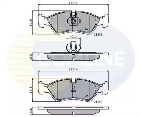 CBP01007 Comline - Гальмівні колодки до дисків CBP01007 Comline - Гальмівні колодки до дисків