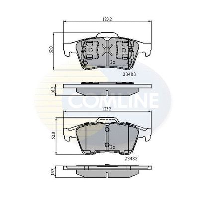 Комплект тормозных колодок, дисковый тормоз, SAAB 9-3, FORD FOCUS, COMLINE (CBP0946)