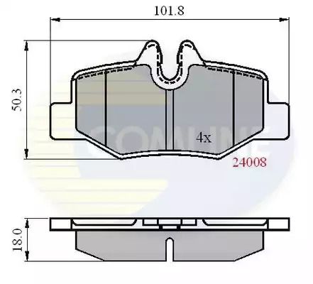 CBP01306 Comline - Гальмівні колодки до дисків CBP01306 Comline - Гальмівні колодки до дисків