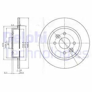 Диск тормозной KIA CERATO, DELPHI (BG3804) Диск тормозной KIA CERATO, DELPHI (BG3804)