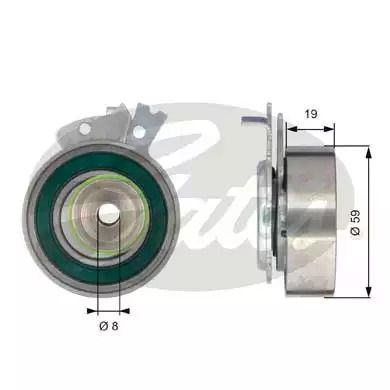 T43038 (7784-21031) Натяжний ролик ременя ГРМ GATES POWERGRIP TENSIONER