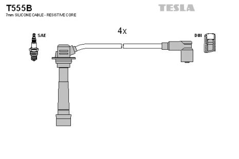 Комплект проводов зажигания, MAZDA MX-5, TESLA (T555B)