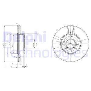 Диск тормозной SUZUKI LIANA, DELPHI (BG3341) Диск тормозной SUZUKI LIANA, DELPHI (BG3341)