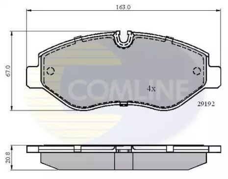 CBP01555 Comline - Гальмівні колодки до дисків CBP01555 Comline - Гальмівні колодки до дисків