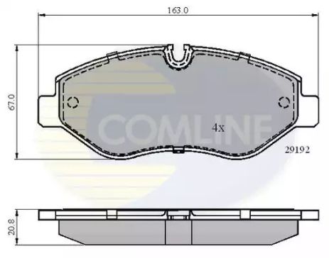 CBP01555 Comline - Гальмівні колодки до дисків CBP01555 Comline - Гальмівні колодки до дисків