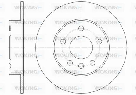 Диск тормозной OPEL MERIVA, VAUXHALL MERIVA, WOKING (D657800)