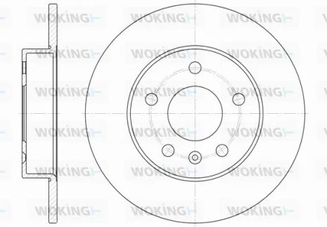 Диск тормозной OPEL MERIVA, VAUXHALL MERIVA, WOKING (D657800)