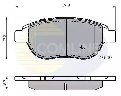 CBP01038 Comline - Гальмівні колодки до дисків CBP01038 Comline - Гальмівні колодки до дисків