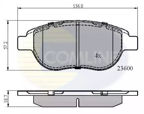 CBP01038 Comline - Гальмівні колодки до дисків CBP01038 Comline - Гальмівні колодки до дисків