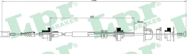 Трос сцепления, PEUGEOT BOXER, FIAT DUCATO, LPR (C0058C) Трос сцепления, PEUGEOT BOXER, FIAT DUCATO, LPR (C0058C)