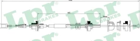 Трос сцепления, PEUGEOT BOXER, FIAT DUCATO, LPR (C0058C) Трос сцепления, PEUGEOT BOXER, FIAT DUCATO, LPR (C0058C)
