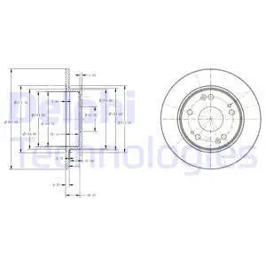 Диск тормозной HONDA CIVIC, DELPHI (BG4118C) Диск тормозной HONDA CIVIC, DELPHI (BG4118C)