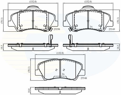 CBP32040 Comline - Гальмівні колодки до дисків CBP32040 Comline - Гальмівні колодки до дисків