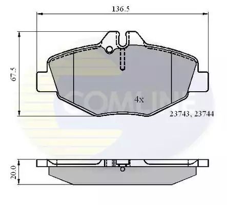 CBP01209 Comline - Гальмівні колодки до дисків
