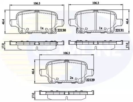 CBP32307 Comline - Гальмівні колодки до дисків CBP32307 Comline - Гальмівні колодки до дисків
