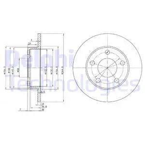 Диск тормозной AUDI 100, DELPHI (BG2520) Диск тормозной AUDI 100, DELPHI (BG2520)