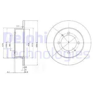 Диск тормозной KIA MAGENTIS, HYUNDAI SONATA, DELPHI (BG3609) Диск тормозной KIA MAGENTIS, HYUNDAI SONATA, DELPHI (BG3609)