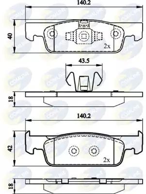 CBP02144 Comline - Гальмівні колодки до дисків CBP02144 Comline - Гальмівні колодки до дисків