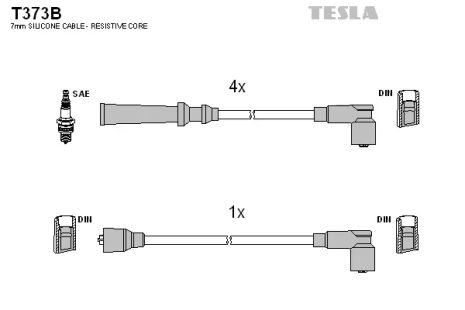 Комплект проводов зажигания, SAAB 900, TESLA (T373B)
