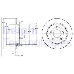 Диск гальмівний LANCIA DELTA, FORD SCORPIO, DELPHI (BG2332) Диск гальмівний LANCIA DELTA, FORD SCORPIO, DELPHI (BG2332)