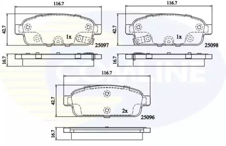 CBP32024 Comline - Гальмівні колодки до дисків CBP32024 Comline - Гальмівні колодки до дисків