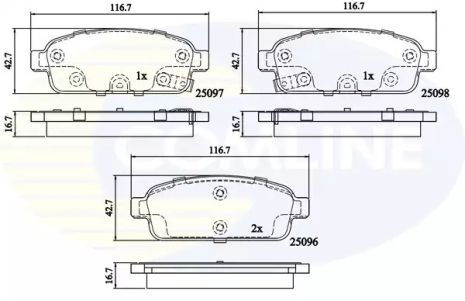 CBP32024 Comline - Гальмівні колодки до дисків CBP32024 Comline - Гальмівні колодки до дисків
