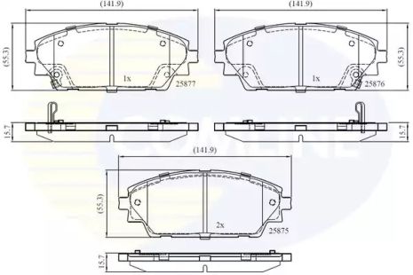 CBP32242 Comline - Гальмівні колодки до дисків