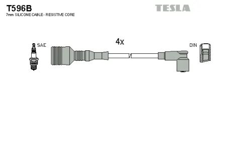 Комплект проводов зажигания, ALFA ROMEO, TESLA (T596B)