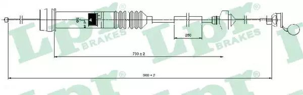 Трос сцепления C0013C PEUGEOT CITROEN Трос сцепления C0013C PEUGEOT CITROEN