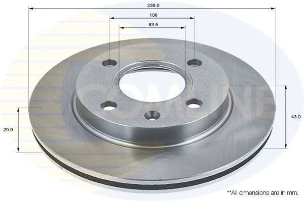 Диск тормозной MAZDA 121, FORD FIESTA, COMLINE (ADC0440V) Диск тормозной MAZDA 121, FORD FIESTA, COMLINE (ADC0440V)