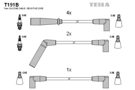 Комплект проводов зажигания, JEEP GRAND CHEROKEE, TESLA (T191B)