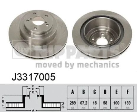 Диск тормозной SUBARU IMPREZA, NIPPARTS (J3317005) Диск тормозной SUBARU IMPREZA, NIPPARTS (J3317005)