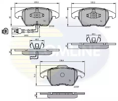 CBP11224 Comline - Гальмівні колодки до дисків CBP11224 Comline - Гальмівні колодки до дисків
