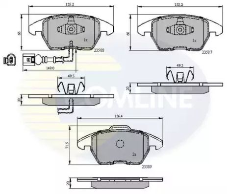 CBP11224 Comline - Гальмівні колодки до дисків CBP11224 Comline - Гальмівні колодки до дисків