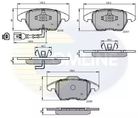 CBP11224 Comline - Гальмівні колодки до дисків CBP11224 Comline - Гальмівні колодки до дисків