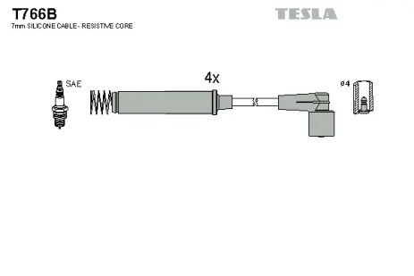 Комплект проводов зажигания, OPEL ASTRA, TESLA (T766B)
