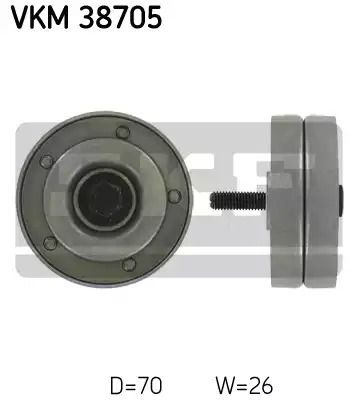 Паразитный / ведущий ролик, поликлиновой ремень VKM38705 MINI Паразитный / ведущий ролик, поликлиновой ремень VKM38705 MINI