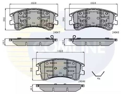CBP3950 Comline - Гальмівні колодки до дисків CBP3950 Comline - Гальмівні колодки до дисків