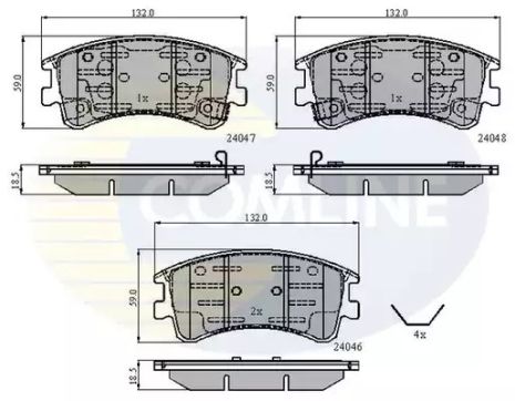 CBP3950 Comline - Гальмівні колодки до дисків CBP3950 Comline - Гальмівні колодки до дисків